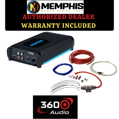 Memphis PRX1000.1V2  Monoblock Amplifier Class D 1000W RMS + FREE Amp Wiring Kit