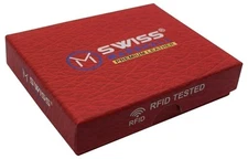 RFID Blocking Slim Classic Trifold Credit Card ID Genuine Leather Wallet Gift...