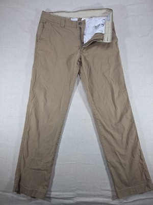 Columbia Omni-Shield Men's Beige Cargo Pants Canvas Cotton Straight Leg 32W