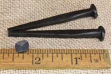 2 1/2" Rosehead Nails antique Spikes Square Wrought Iron rustic Decorative look