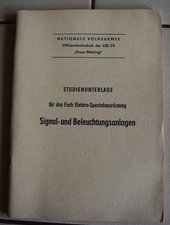 NVA Handbuch  Signal und Beleuchtung Offiziershochs. Franz Mehring LSK/LV  DDR