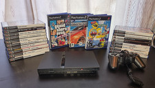 PS2 Slim Console Bundle + 21 Games - All Tested And Working