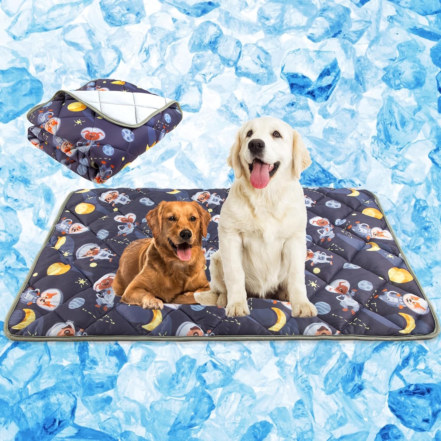 Paw Legend Cooling Mat for Dogs & Cats - Small 28x22 Cartoon Design