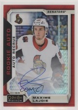 2018 O-Pee-Chee Platinum Rookie Autos Red Prism 40/50 Max Lajoie Maxime Auto 0c6