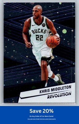 Khris Middleton 2024-25 Panini Revolution #5 Blue Cosmo #/285 Bucks CA9