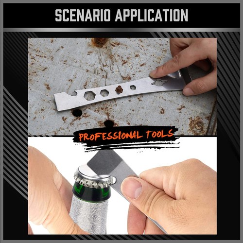 2-piece Stainless Steel Pry Bar Scraper Set, 6-11/16” and 9-1/2” Flat Pry Bar - Picture 6 of 7