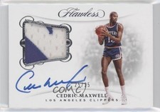 2018-19 Panini Flawless 25/25 Cedric Maxwell #PA-CMX Patch Auto 3d3