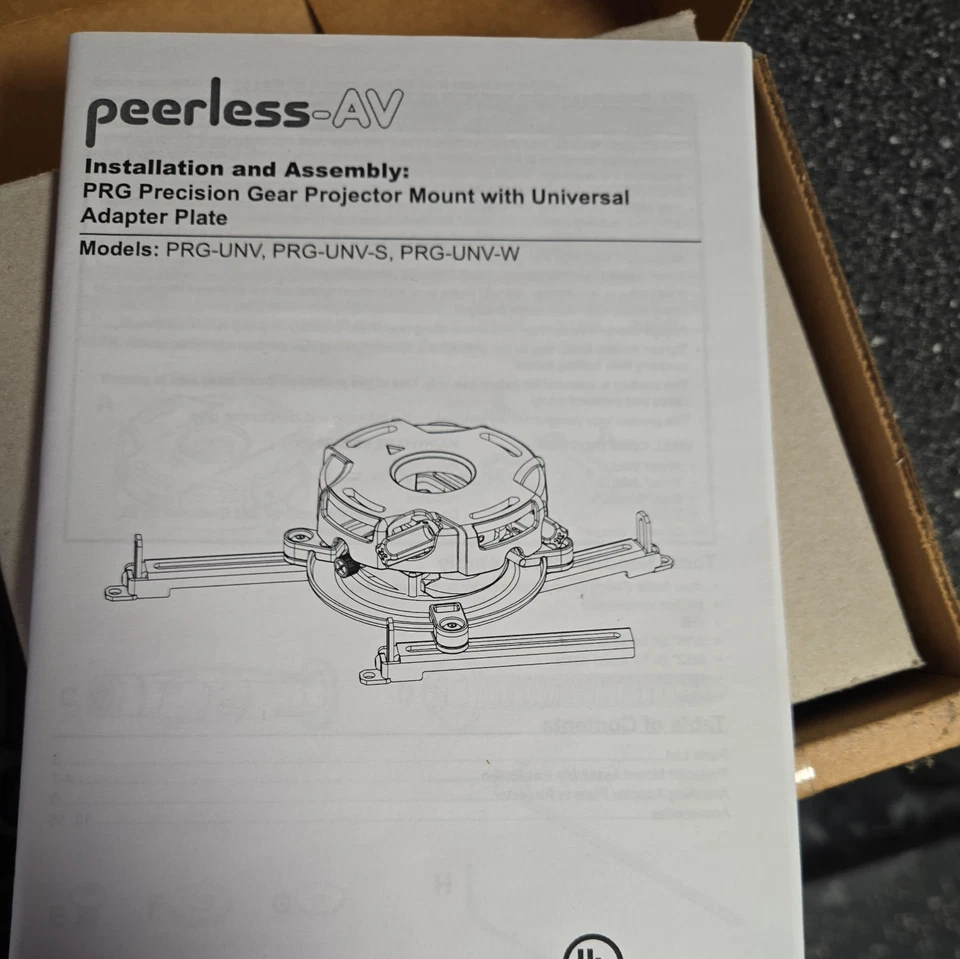 Peerless PRG-UNV Precision Gear крепление проектора PRGUNV, PRG-UNV-S, PRG-UNV-W  - Изображение 3 из 4