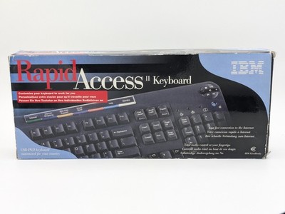 IBM Rapid Access II KB-9930 Tastatur QUERTZ Vintage PS/2 mit USB-Adapter