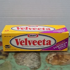 Vtg 1990s Kraft Velveeta Cheese Spread Empty Box Tortilla Dogs Recipe Set Prop