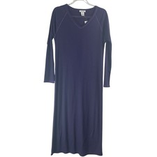 Natori Womens Beijing Nightgown Grape Purple V-Neck Long Sleeve Midi B88000D XS