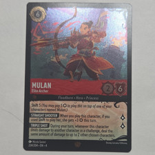 Disney Lorcana TCG Mulan Elite Archer Cold Foil 224/204 Illumineer's Quest