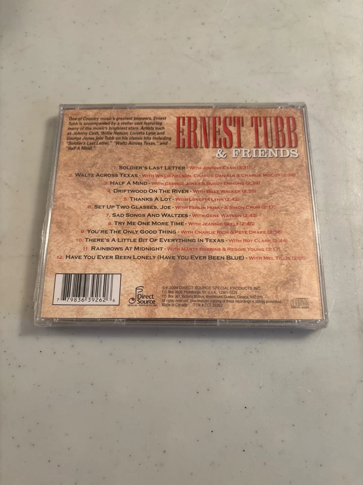 ERNEST TUBB & FRIENDS CD JOHNNY CASH WILLIE NELSON LORETTA LYNN 2004 NEW SEALED - Image 2 of 2