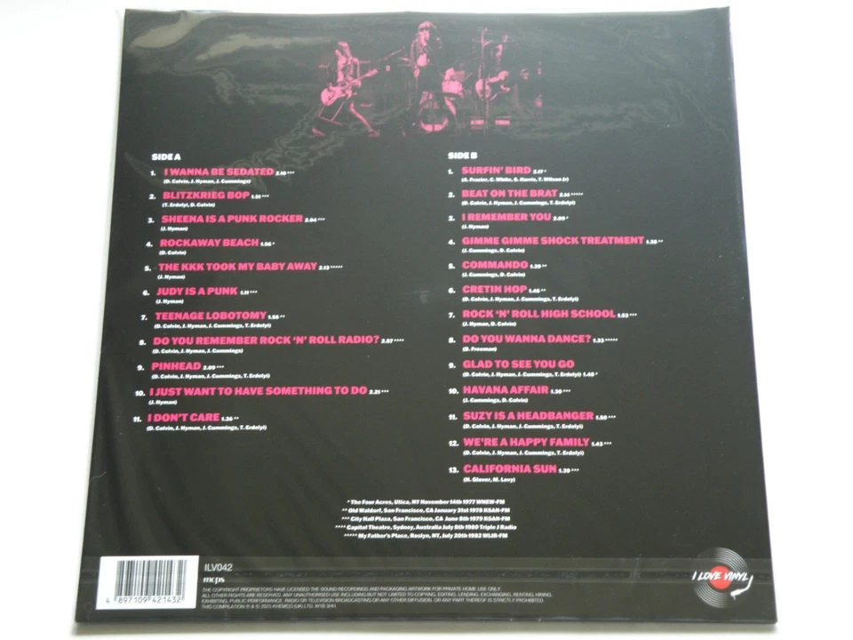 THE RAMONES *GREATEST HITS LIVE*77-82 UK 2025 PRESS 180g 12"LP SEALED MINT VINYL - Image 4 of 4