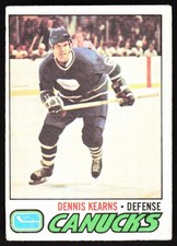 1977-78 O-Pee-Chee Dennis Kearns Vancouver Canucks #175