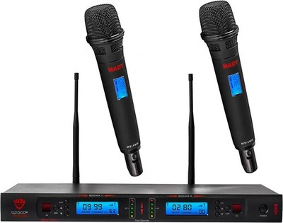 Professional 2 UHF Wireless Karaoke Microphones System w/ Autoscan
