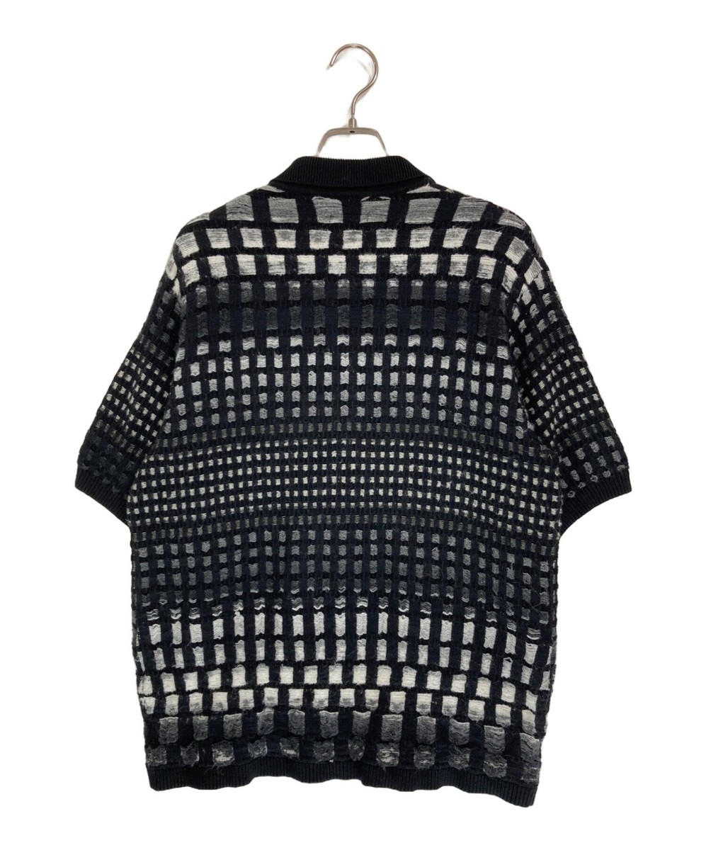 SUPREME Gradient Grid Zip Up Polo Size: S Black Men | eBay