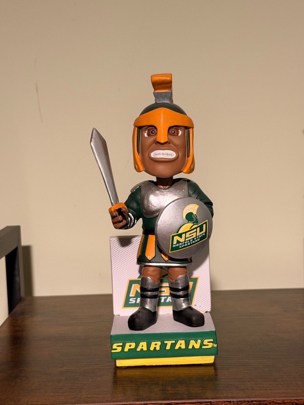 Spiro The Spartan Norfolk State Spartans HBCU Bobblehead NCAA College