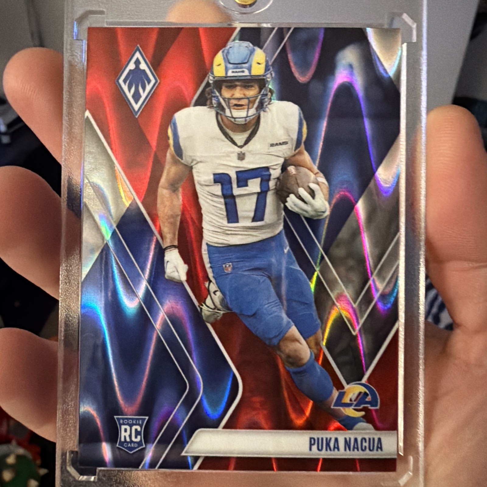 2023 Panini Phoenix Puka Nacua RC #200 Red Seismic Prizm #d 192/199 Rams SP