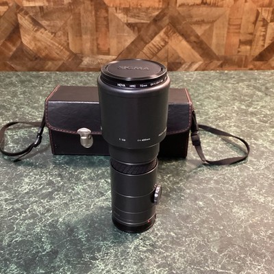 SIGMA    1:5.6 f=400mm Multi-Coated Telephoto Lens 072 Leather Case Japan Camera