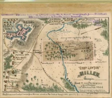 18" x 24" 1863 Map Of Gettysburg Battlefield Battle