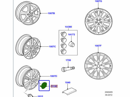 Genuine Land Rover Wheel Rim Center Cover Cap Set (x4) For Range Rover Sport, LR4, Evoque – LR044717