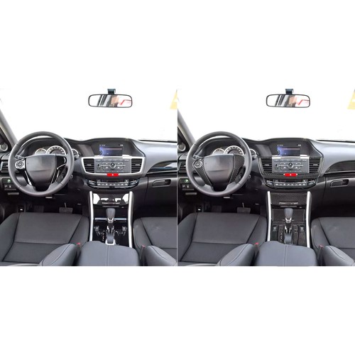 35Pcs Real Carbon Fiber Full Interior Dash Trim Kits For Honda Accord 9th 14-17 - Bild 4 von 14