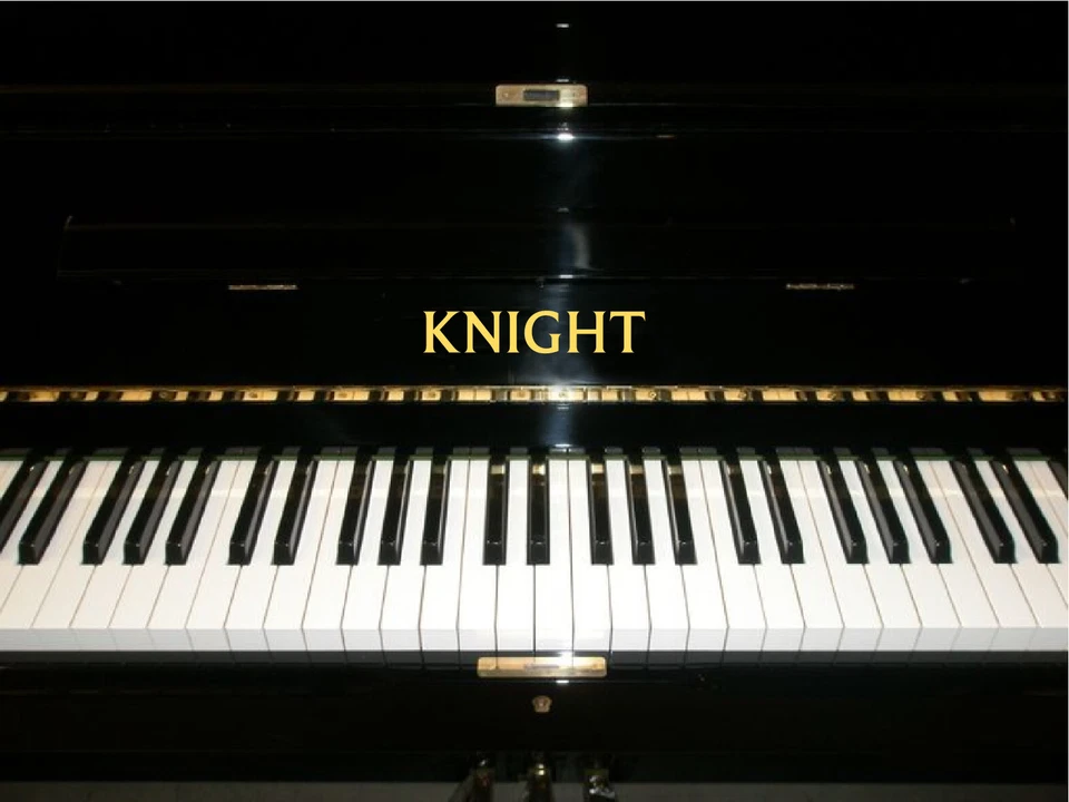 Knight Metallic Gold Piano Name Brand Vinyl Transfer Decal Sticker