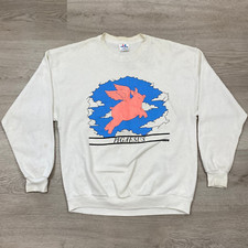 Vintage 80s Tee Jays Pigaesus Sweatshirt Made in USA Pullover Men's XL