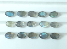 Natural Labradorite 8x6mm Oval Faceted Calibrated Size Loose Gemstone 5 Pcs
