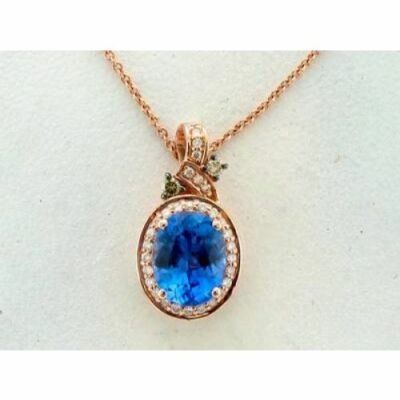 LeVian 14K Rose Gold Tanzanite Chocolate Diamond cts 18