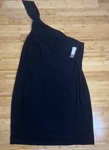 Lane Bryant women’s one-Shoulder bow detail lined black Dress, MSRP $139|Sz:22 - Picture 23 of 23