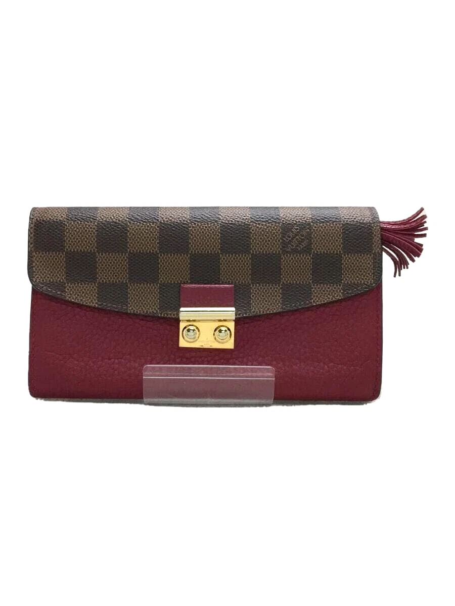 Auth Louis Vuitton Portefeuille Croisette Damier Ebène N60207