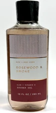 NEW 1 BATH & BODY WORKS ROSEWOOD & SMOKE MEN SHOWER GEL 10 FL OZ
