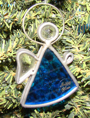 Ange En Verre Bleu – Étoile Hallmark Keepsake Ornament (occasion, Envoi Gratuit)