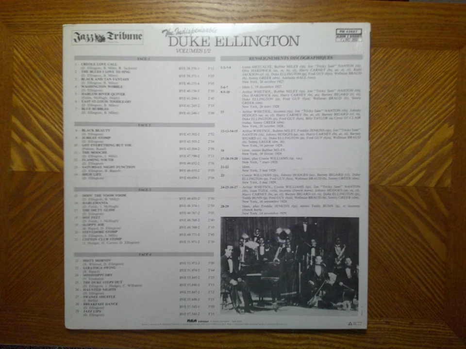 NEW SEALED FRANCE RCA 2 LP RECORD/DUKE ELLINGTON/ VOLUME 1/2/JAZZ TRIBUNE - Image 2 of 2