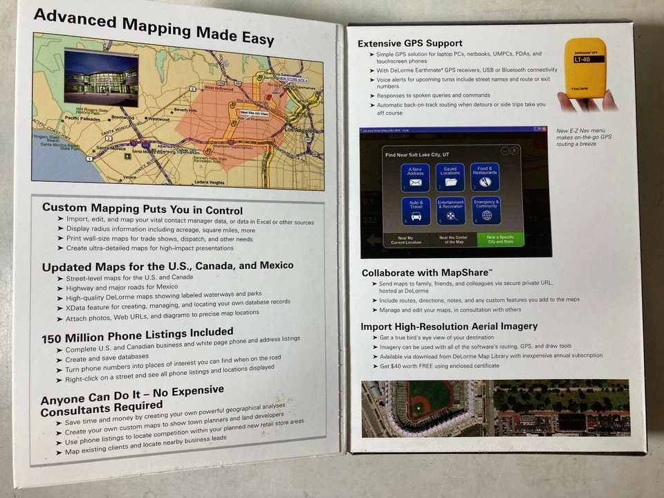 DeLorme Street Atlas USA 2010 Plus - New & Sealed - DVD Rom- Windows 7 8 9 10 11 - Image 3 of 3