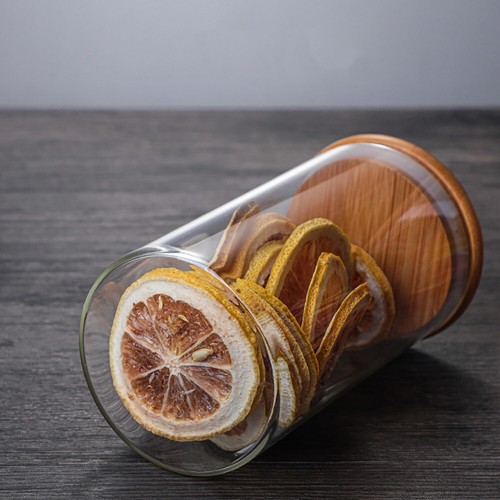 4X Sealed Clear Glass Jar Container with Airtight Bamboo Lid Sugar Candy Storage - Picture 7 of 8