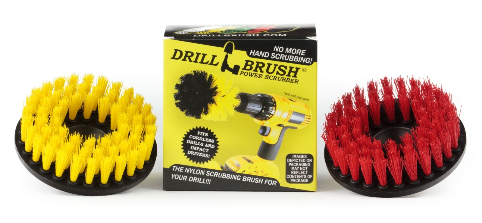 Drill Brush Drill Power Scrubbing Brushes -Clean Bathroom Surfaces -Patio, Deck
