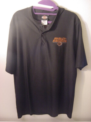 HARLEY DAVIDSON POLO SHIRT MICHAEL'S COTATI CA - BLACK MEN'S LARGE 