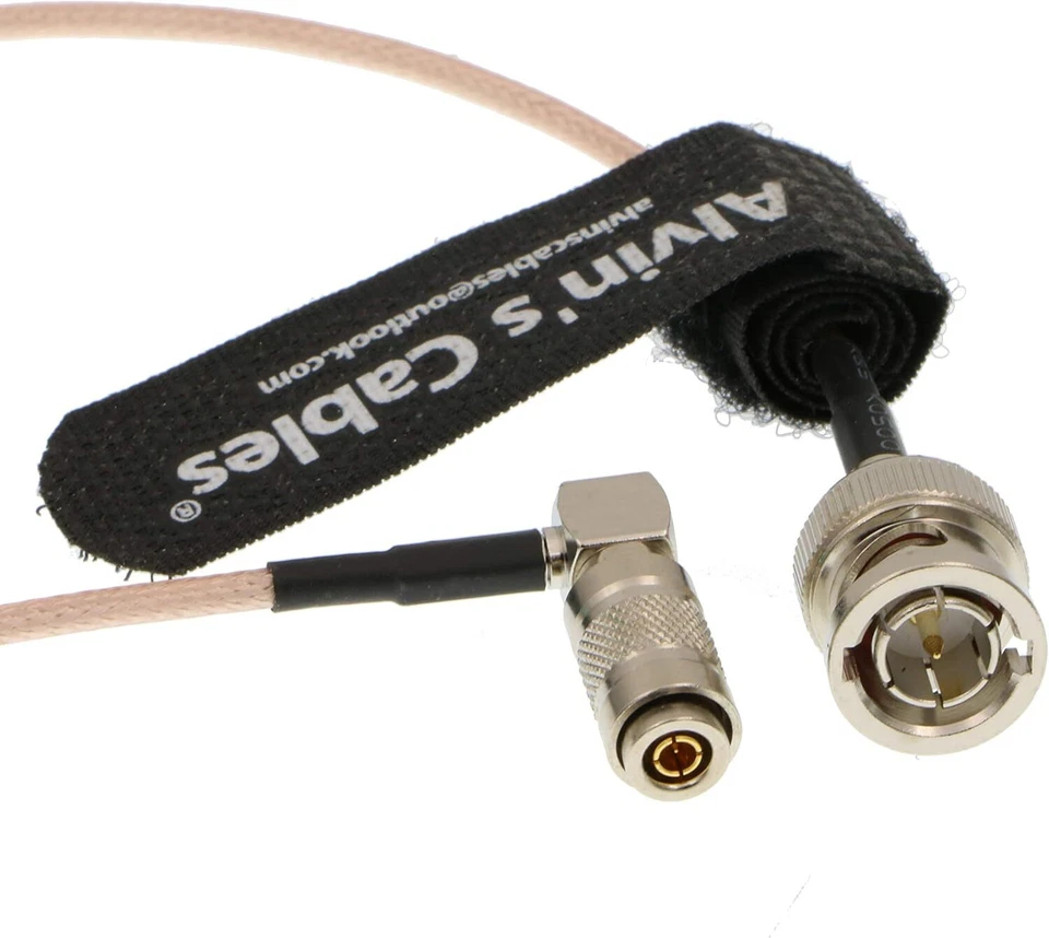 para BlackmagicRG179 DIN 1.0/2.3 ángulo recto a BNC macho 75ohm HD SDI cable 30 cm- Foto 2 de 4