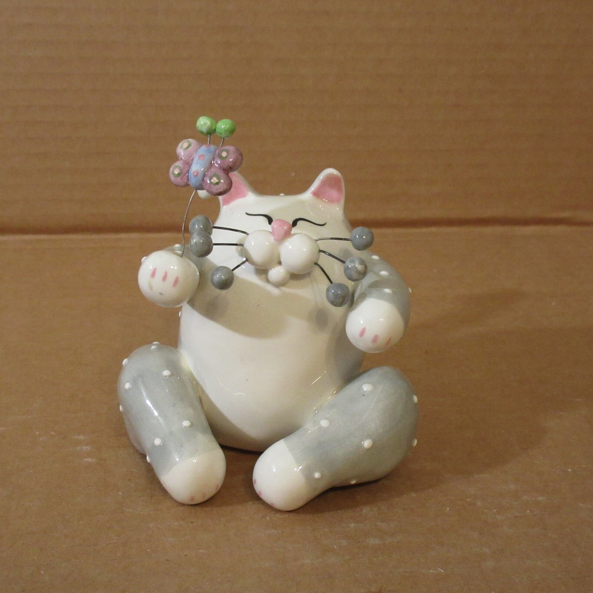 【2点セット】Amy Lacombe WhimsiClay 猫 陶器 置物 2点セット】Amy Lacombe WhimsiClay 猫 陶器 置物