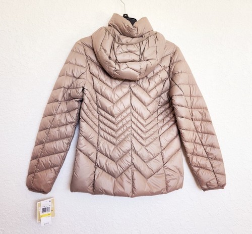 Chaqueta tampón acolchada rellena de plumón Michael Kors, topo, mediana (PEQUEÑOS DEFECTOS) - Imagen 6 de 16