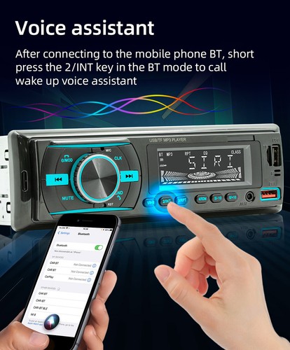 Car MP3 Player Stereo Radio Single 1Din Bluetooth Handsfree Receiver FM USB AUX - Picture 12 of 24