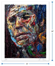 LIMITED EDITION SIGNED PRINT OF OIL PAINTING 20 by 16  inches Portrait Man