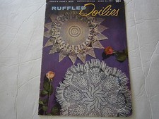 Vtg 1954 Ruffled Doilies Crochet Pattern Book 306 Coats  Clark's Sunburst NICE