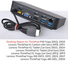 Lenovo Port Replicator Dock 40A4 for Thinkpad P40 Yoga 20GQ 20GR DU9047S1 DOC26