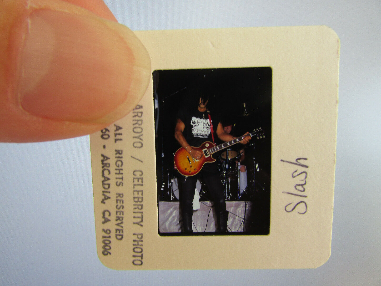 Original Press Photo Slide Negative - Guns n' Roses - Slash - 19