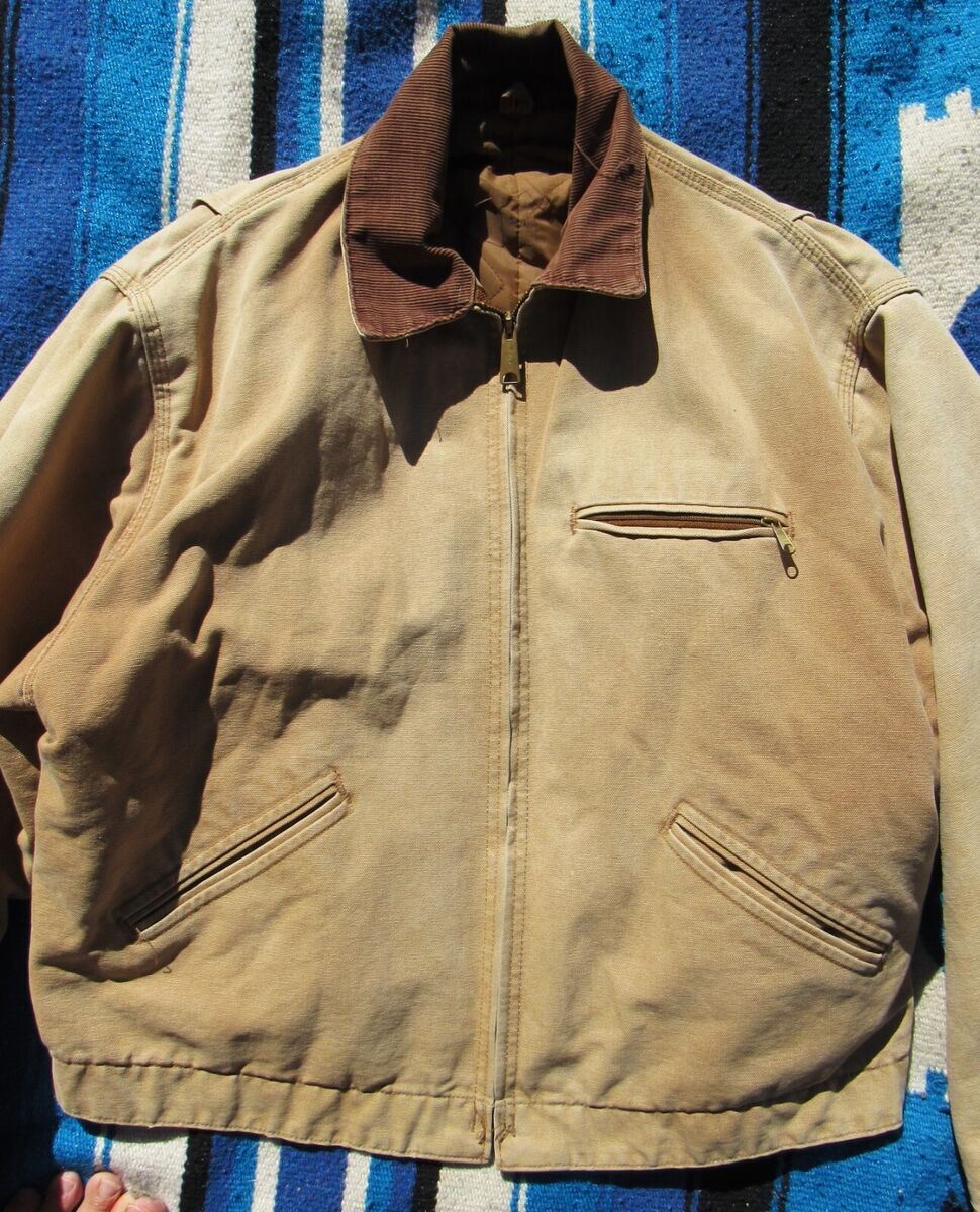 Vintage Carhartt Jacket Tan 70S Detroit Quilted Work Coat Vintage Carhartt Jacket Tan 70S Detroit Quilted Work Coat