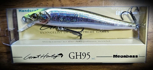 Megabass Great Hunting GH95 Jerkbait Minnow GC Wakasagi CH Great Color Fast Ship